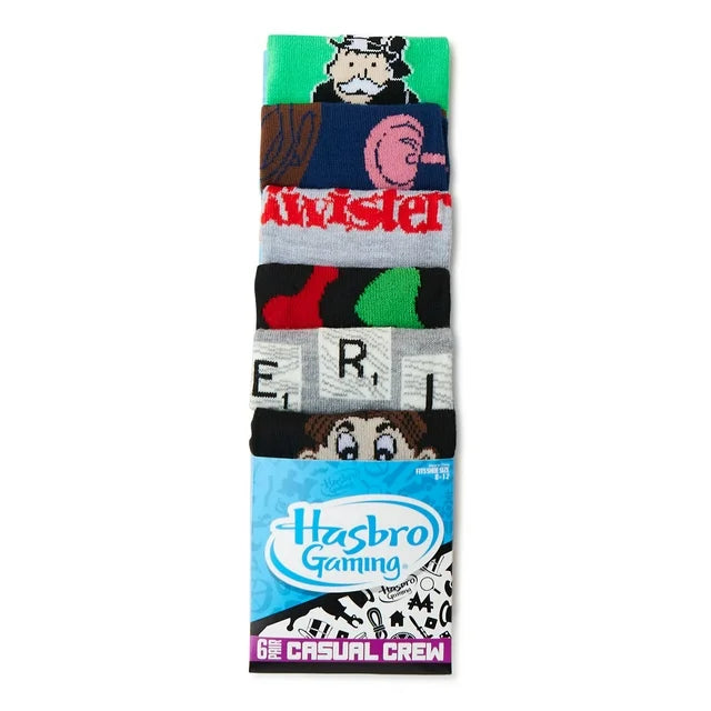 Hasbro Gaming Men’s Socks, 6-Pack