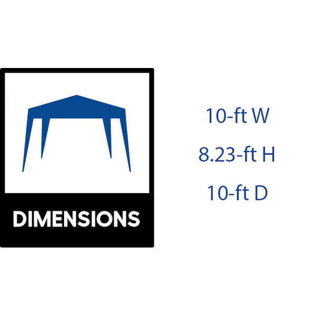allen + roth 10-ft x 10-ft Dark brown frame and light brown fabric with Soft Top Roof (Screen Included)
