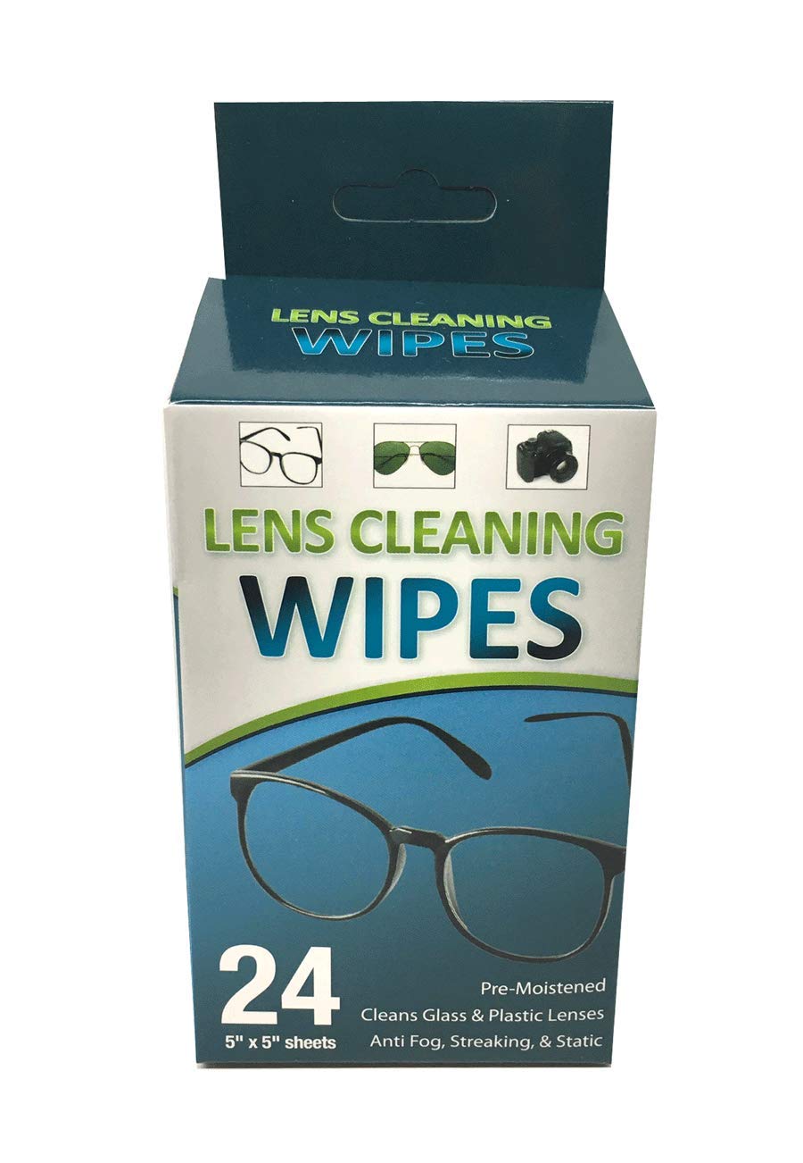 Lens Cleaning Wipes for Glasses, Cameras & All Optical Devices (24 Wipes)