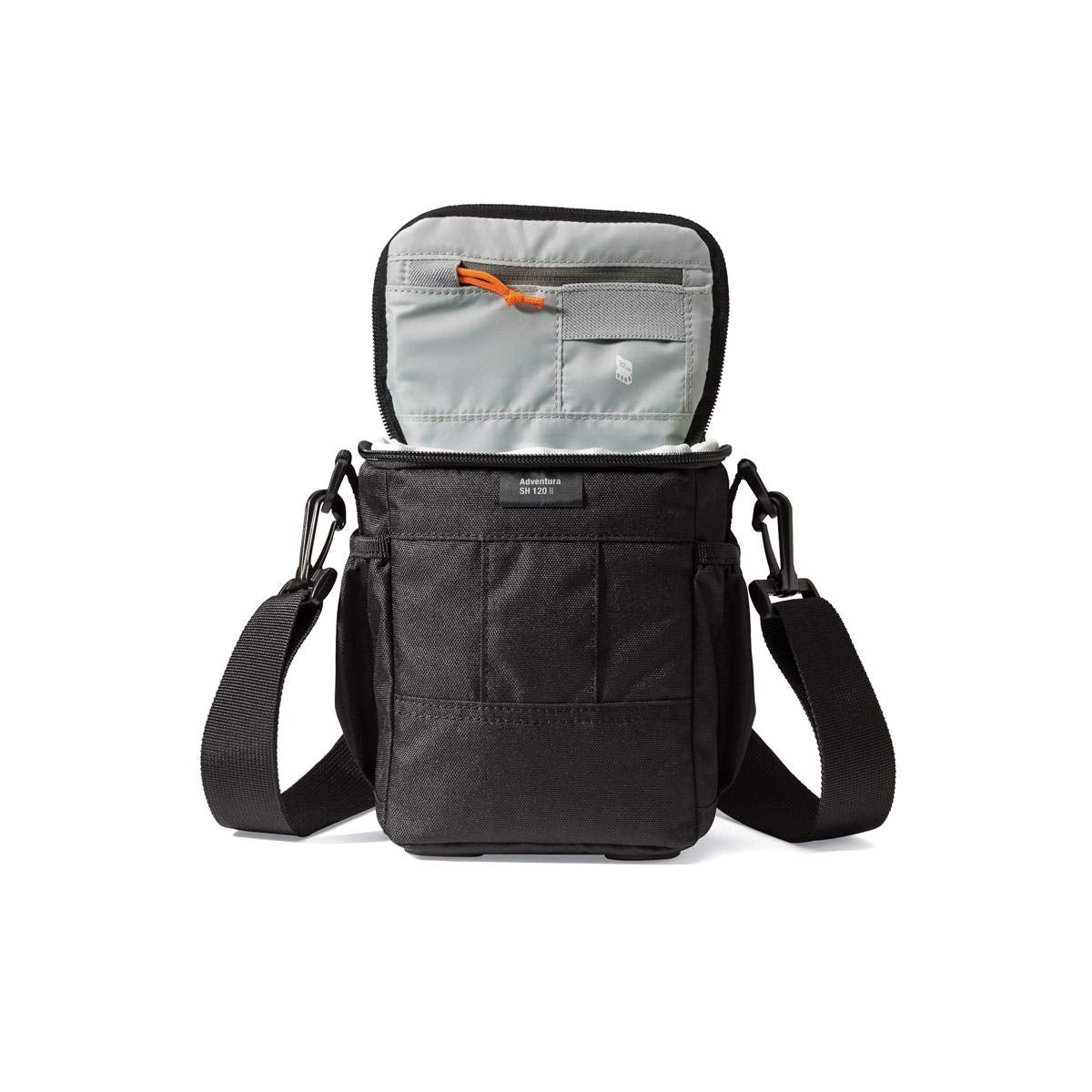 Lowepro LP36864-0WW, SH 120 II Adventure Bag for Camera, Compact Size, Fits DSLR with Attached Kit Lens, Memory Card, Small Accessories UPC: 056035368646