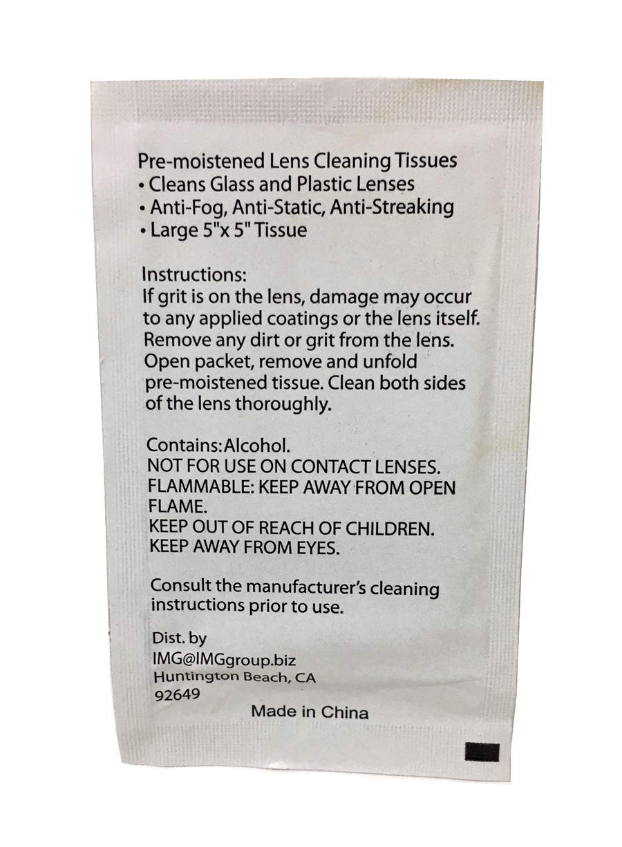 Lens Cleaning Wipes for Glasses, Cameras & All Optical Devices (24 Wipes)