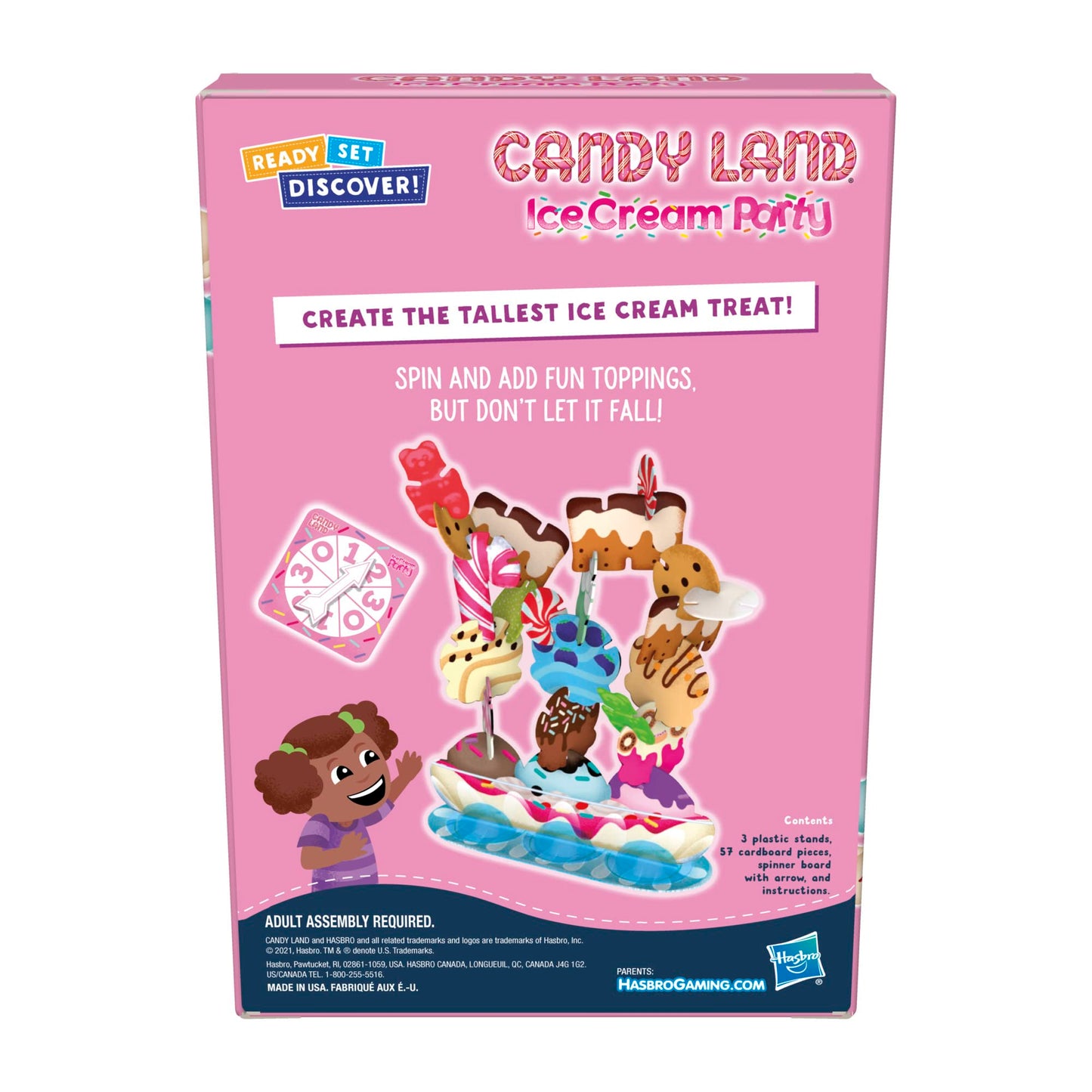 Hasbro Gaming Candy Land Ice Cream Party Preschool Game for 2-4 Players, Games for Preschoolers, Ages 3 and Up