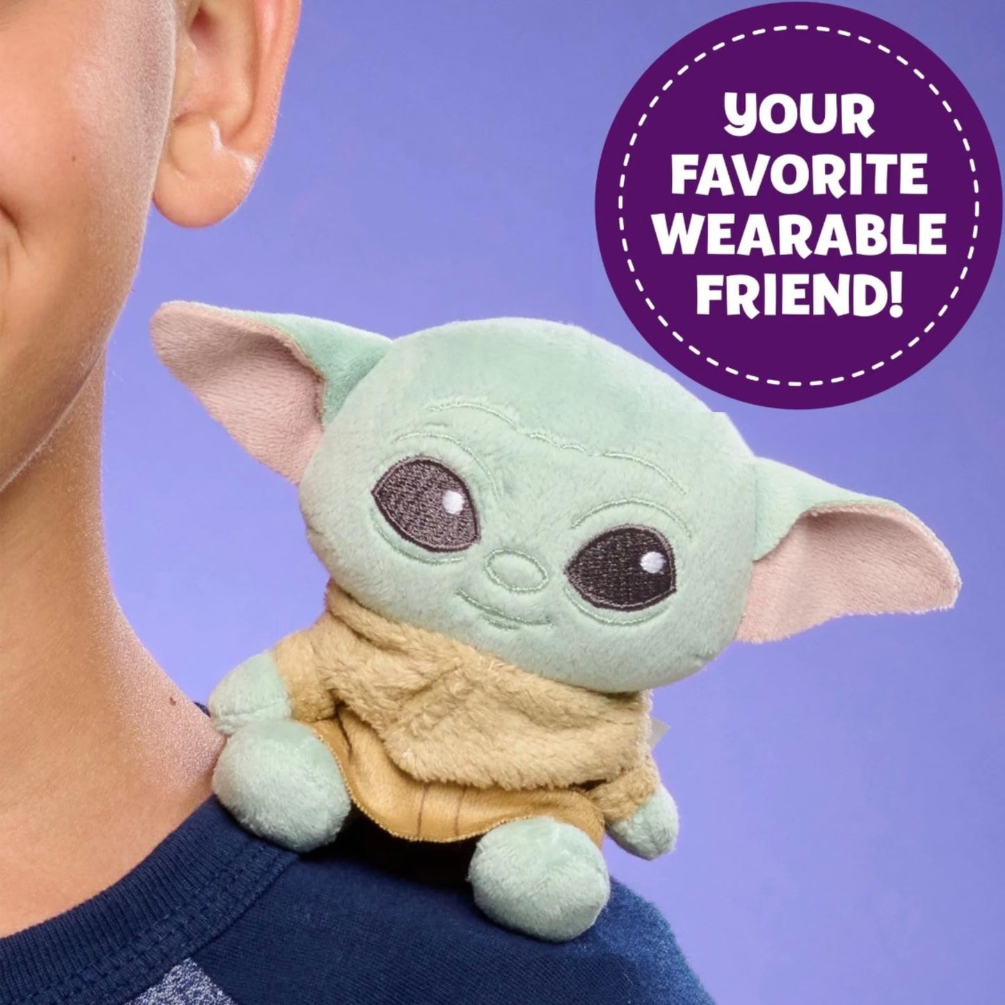 Star Wars Perch'd Grogu Shoulder Plush Toy, 3.75 Inch, for Ages 3 and Up