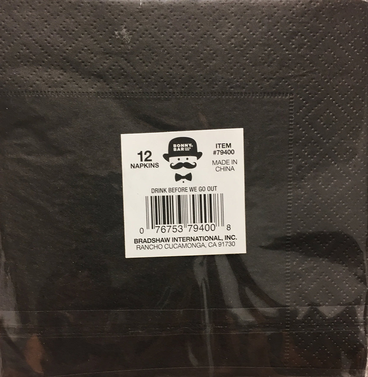 Bonny Bar sets of 12 Cocktail Beverage Paper Napkins - I Suggest a Drink before we go out drinking, 24 ct