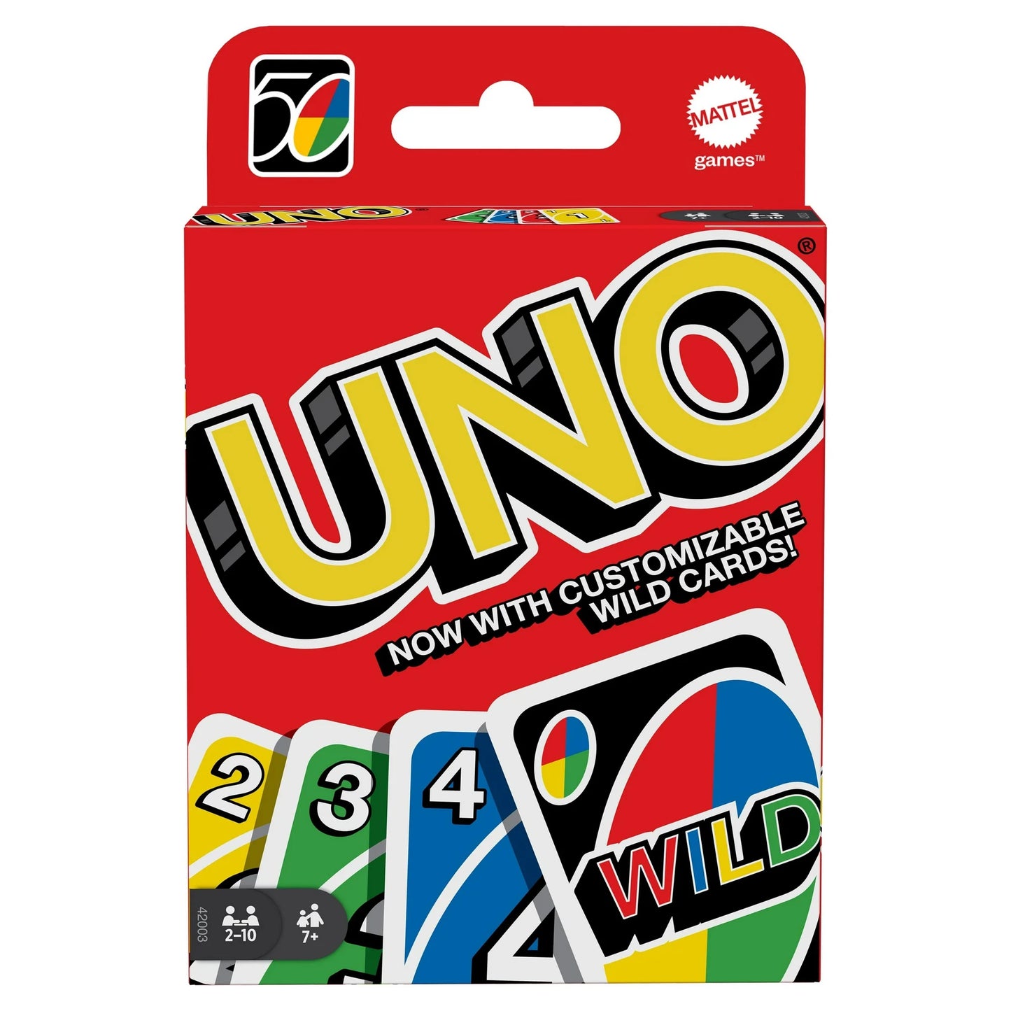UNO Color & Number Matching Card Game for 2-10 Players Ages 7Y+