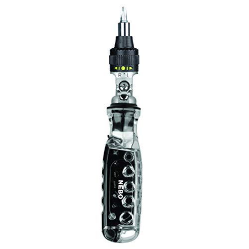 NEBO 14-in-1 Ultra Socket | 7 Screwdriver Bits, 5 Sockets Conveniently Stored Inside the Handle