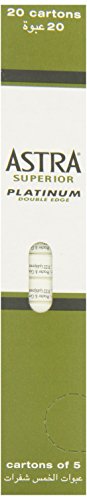 Astra Platinum Double Edge Safety Razor Blades ,100 Count