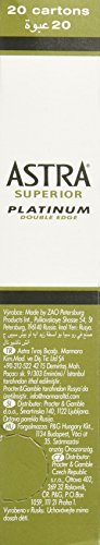 Astra Platinum Double Edge Safety Razor Blades ,100 Count