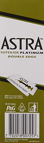 Astra Platinum Double Edge Safety Razor Blades ,100 Count