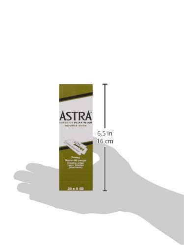 Astra Platinum Double Edge Safety Razor Blades ,100 Count