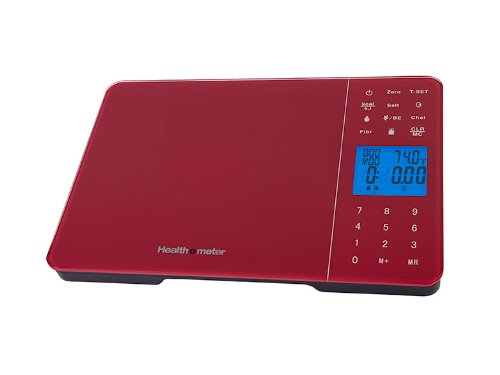 Health o meter Diet Tracking Digital Kitchen Scale 11Lb/5000Gm, Red - Realmdrop Shop