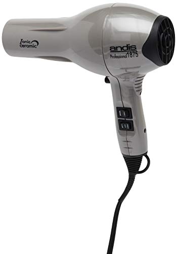 Andis 1875-Watt Professional Tourmaline Ceramic Ionic Hair Dryer, Platinum (82310)