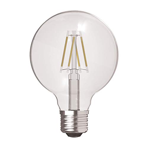 GE Dimmable LED Light Bulb, Clear Decorative G25 Globe Light Bulb, 5-Watt (60-Watt Replacement) 500-Lumen, Soft White, Medium Light Bulb Base, 1 Pack LED Bulbs
