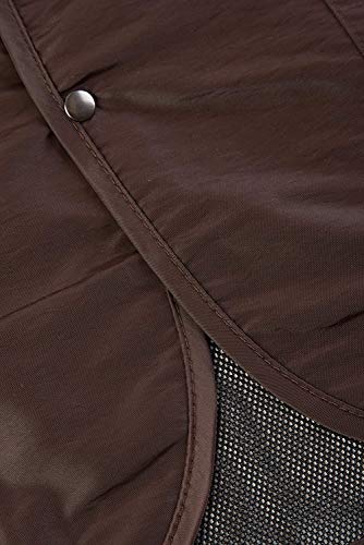 A Size Above Big & Tall Vented Mesh Back Barber Vest, Chocolate Brown / BLACK, STYLE 2218