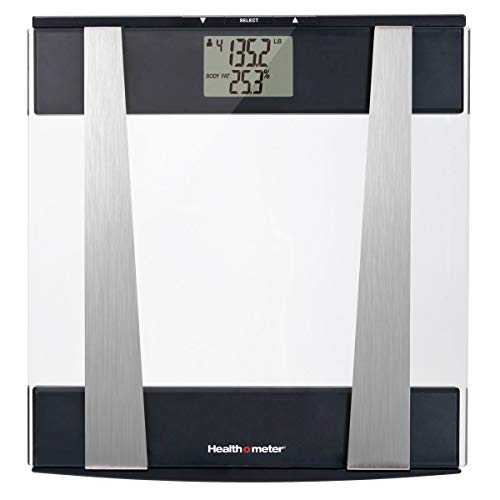 Health o Meter Intelligent Body Fat/Healthy Weight Maintenance Glass Digital Home Scale with LCD Display, Chrome