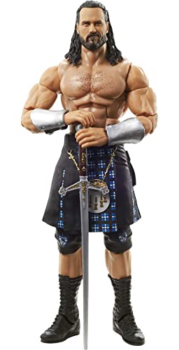 WWE Drew McIntyre Top Picks Elite Collection Action Figure with Accessories, 6-inch Posable Collectible Gift for WWE Fans Ages 8 Years Old & Up