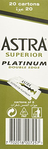 Astra Platinum Double Edge Safety Razor Blades ,100 Count