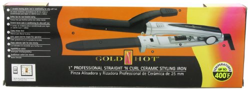 Belson 1" Ceramic Straight and Curl Iron, 20 Ounce GH3104