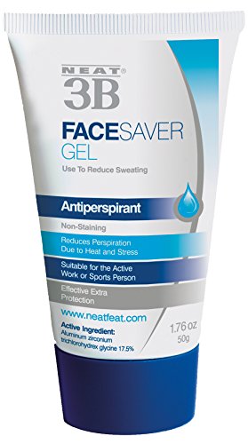 Neat Feat 3B Face Saver Antiperspirant Gel for Facial Perspiration & Shine, White and Blue, 1.76 Fl Oz