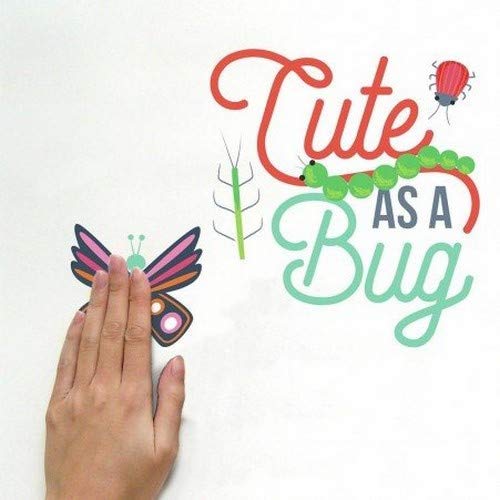 RoomMates RMK3683SCS Colorful Bugs Peel and Stick Wall Decals, Multi