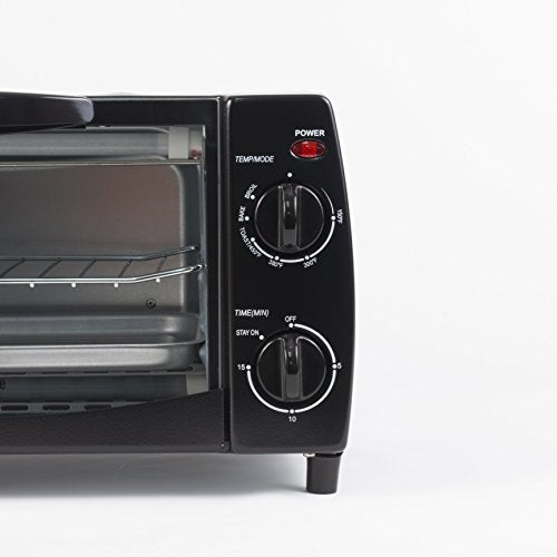 Westinghouse WTO1010B 4-Slice Toaster Oven, 10-Liter, 14.57"X11.42"X7.95", Black