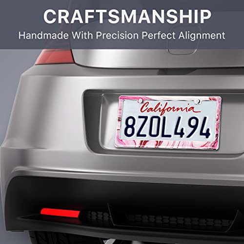 Auto Drive Cherry Marble Gel License Plate Frame