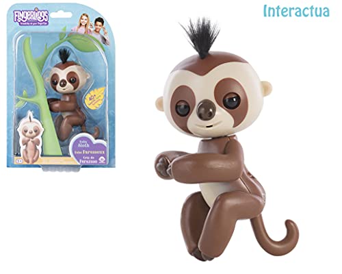 Fingerlings Baby Sloth - Kingsley (Brown) - Interactive Baby Pet - by WowWee
