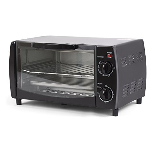 Westinghouse WTO1010B 4-Slice Toaster Oven, 10-Liter, 14.57"X11.42"X7.95", Black