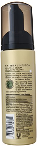 Suave Professionals All Day Body Leave-In Foam, Seaweed & Lotus Blossom 5 oz