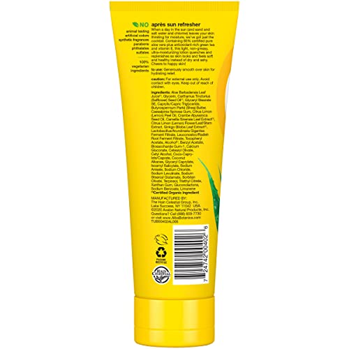 Alba Botanica After Sun Lotion, 85% Aloe Vera, 8 Oz
