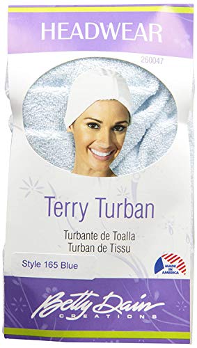 Betty Dain Stretch Terry Cloth Turban, Blue