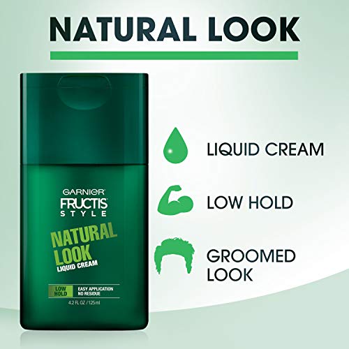 Garnier Hair Care Fructis Style Natural Look Liquid Hair Cream for Men No Drying Alcohol, 4.2 Fluid Ounce