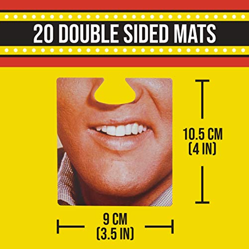 Selfie Props Celebrity Face Mat Party Photo Prop Coasters, Set of 20