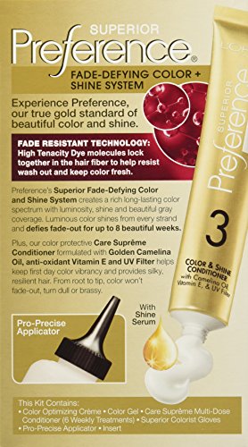 L'Oreal Paris Superior Preference Fade-Defying Color + Shine System, 4B Burgundy UPC:071249338148 - Realmdrop Shop