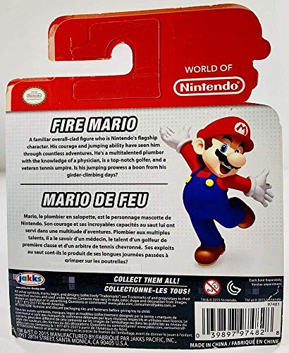 World of Nintendo Fire Mario 2.5 inch Figure with Fire Flower