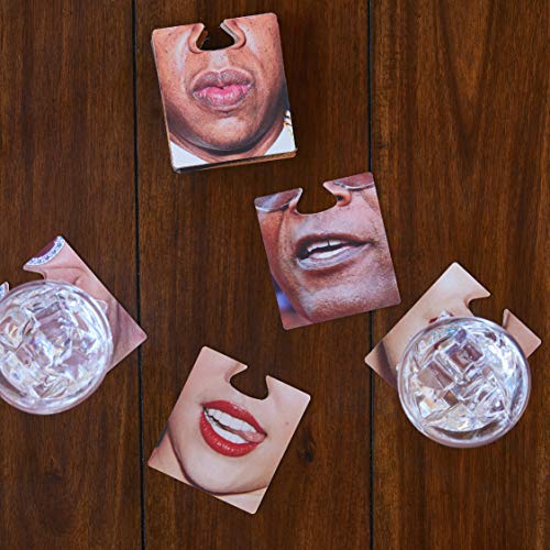 Selfie Props Celebrity Face Mat Party Photo Prop Coasters, Set of 20