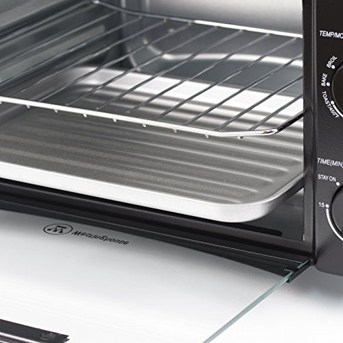 Westinghouse WTO1010B 4-Slice Toaster Oven, 10-Liter, 14.57"X11.42"X7.95", Black