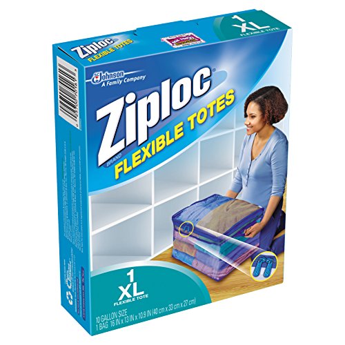 Ziploc Storage Bags for Clothes, Flexible Totes for Easy and Convenient Storage, 1 XL Bag