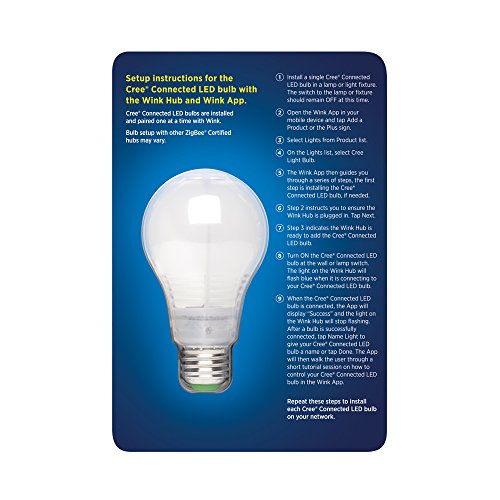 Cree Lighting BA19-08027OMF-12CE26-1C100 Cree Connected LED Smart Bulb, 1pk, Soft White