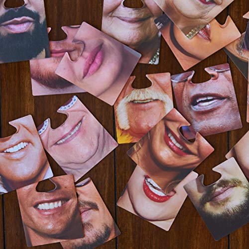 Selfie Props Celebrity Face Mat Party Photo Prop Coasters, Set of 20