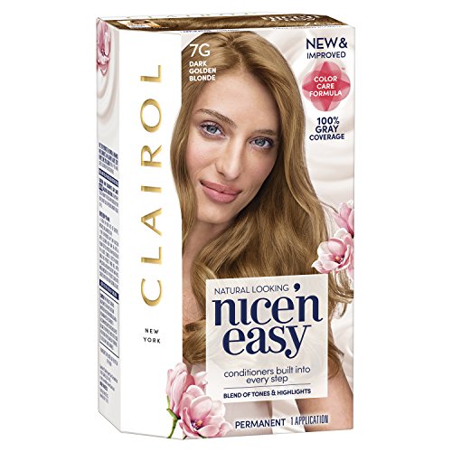 Clairol Nice'n Easy Permanent Hair Color, 7G Dark Golden Blonde