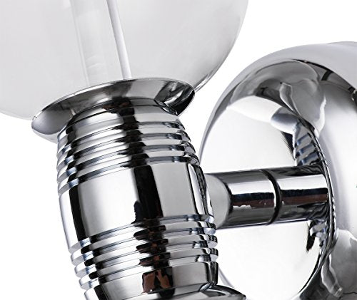 Trend RUNNLY Wall Lamp Sconce Light Bathroom Vanity Lighting with Cree Chip 2x5W, Chrome with Clear Glass