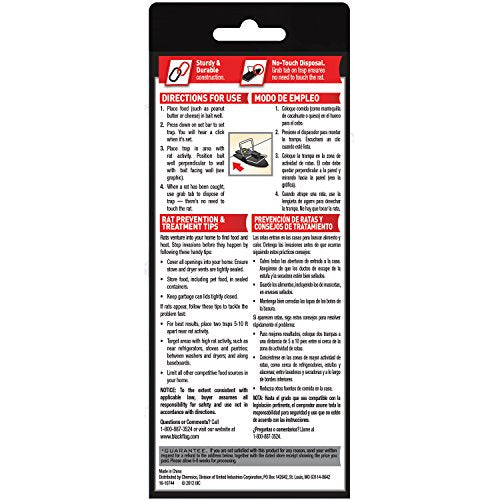Black Flag HG-11051 AccuSnap Rat Traps, Easy to Set,1-Count