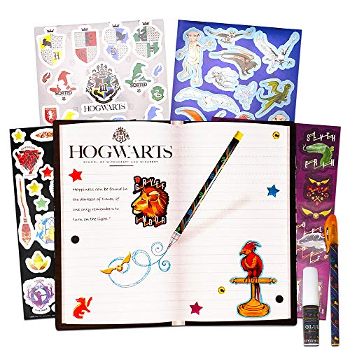 Harry Potter Journal and Pen Set ~ Premium Harry Potter Diary, Pen, Stickers, Gems, and More! - Realmdrop Shop