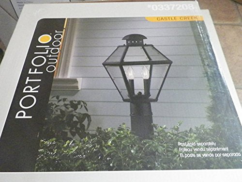 Portfolio Castle Creek 18-in H Mystic Black Standard Post Light Item#337208 Model#LWS1601D UPC#611728189351