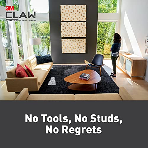 3M Claw Drywall Picture Hangers, 65 Lb, Pack of 2 Hangers