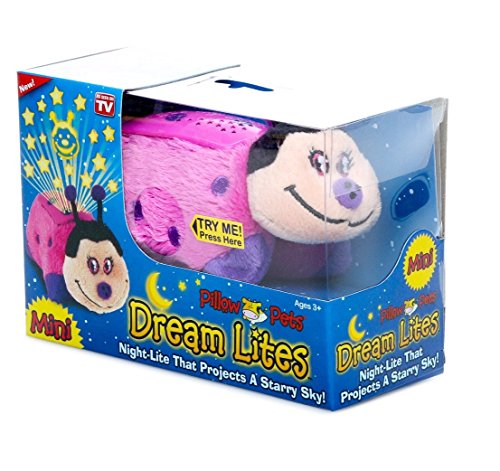 Pillow Pets Dream Lites Mini - Hot Pink Ladybug