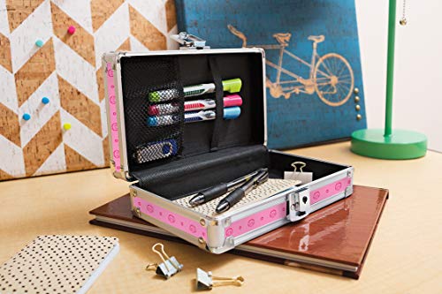 Vaultz Locking Supply Box and Pencil Box, 8.5 x 5 x 2.5 Inches, Princess Peach Design (VZ00892)