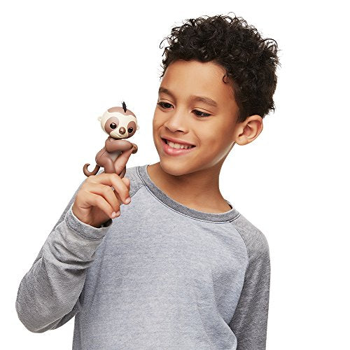 Fingerlings Baby Sloth - Kingsley (Brown) - Interactive Baby Pet - by WowWee