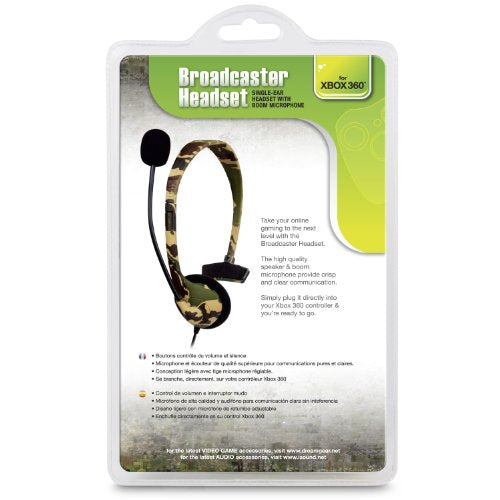 Gaming, dreamgear, Xbox 360 Broadcaster Headset - Camo